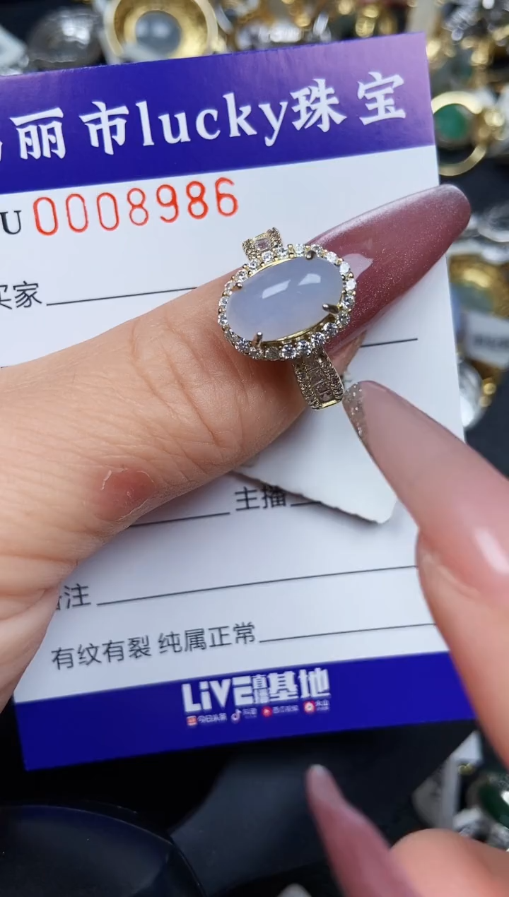 翡翠银S925镶嵌颈饰8986