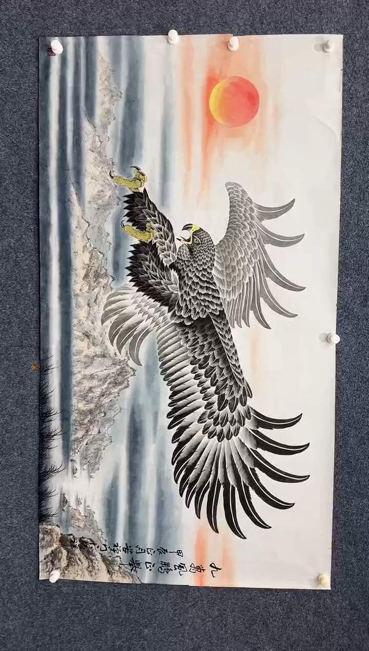 【闪购商品】国画1.17展馆-赵振祥六尺-飞鹰07