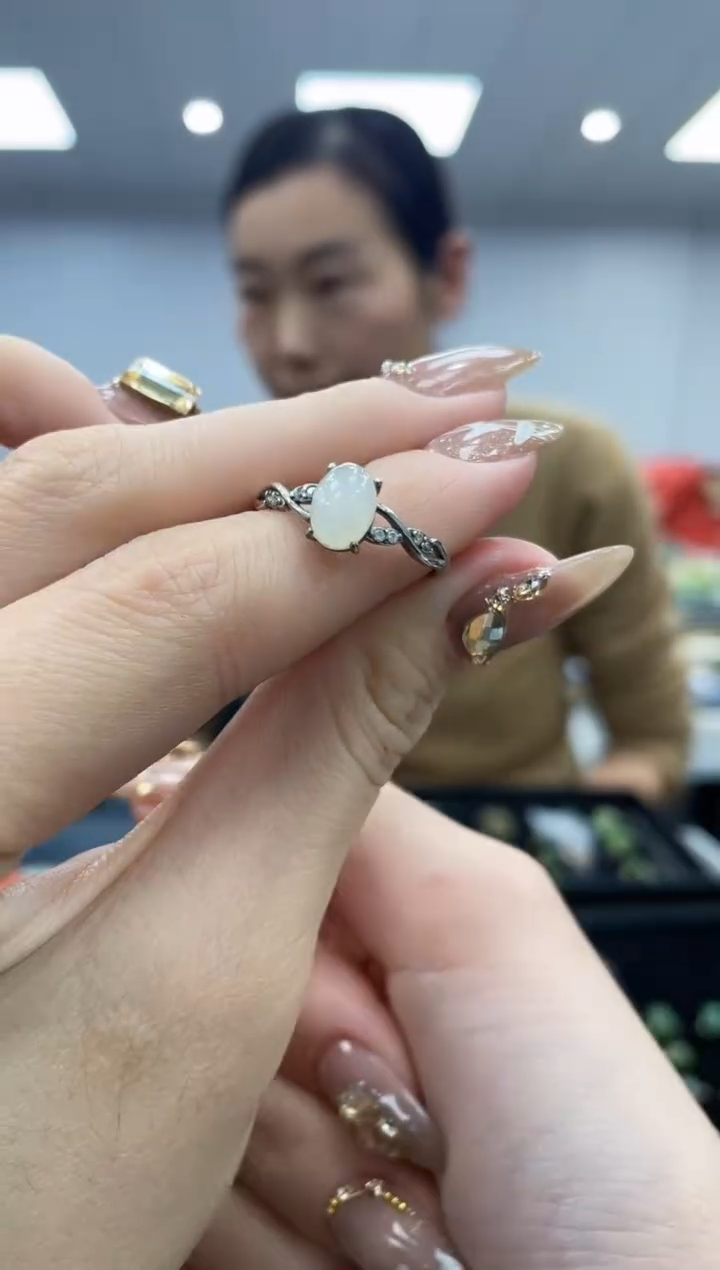 【闪购商品】和田玉戒指银S925镶嵌多样性拍一发一050