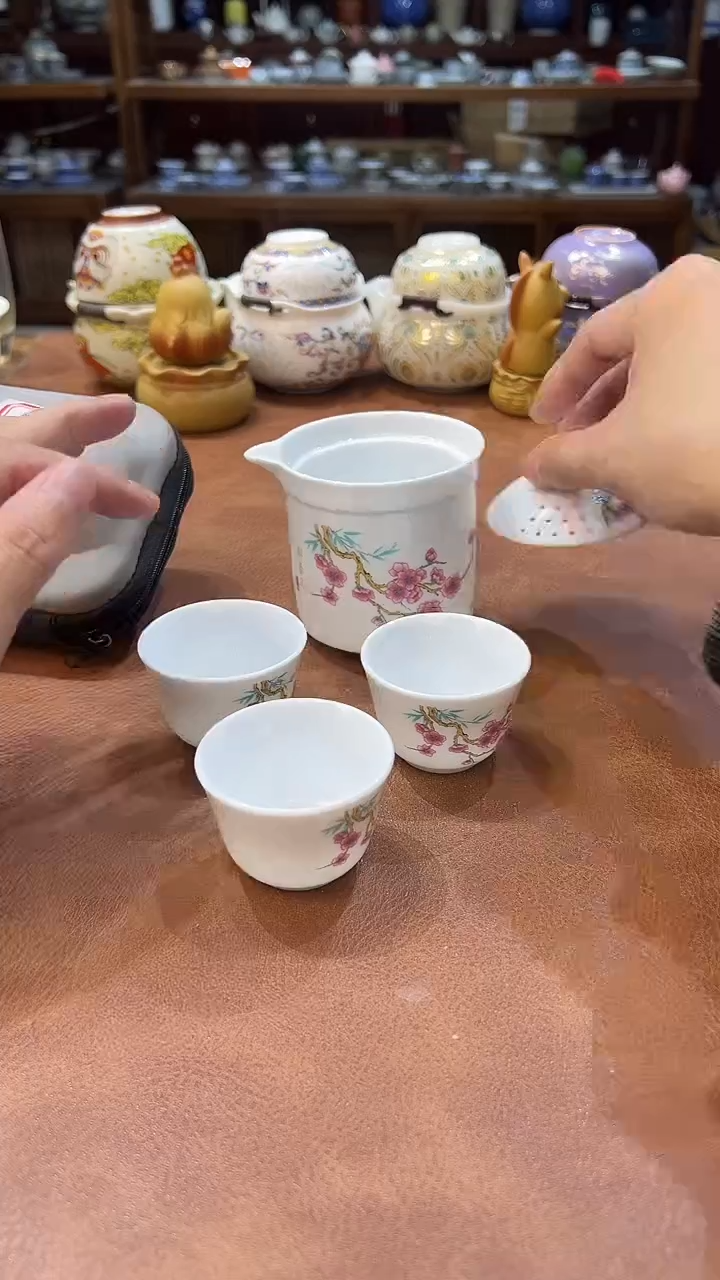 真的很便宜会开片的旅行茶具