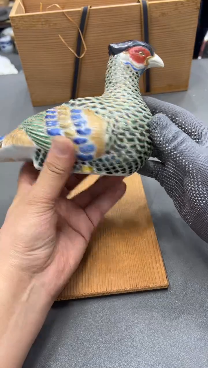 陶瓷开***仁工艺品小四孤品收藏