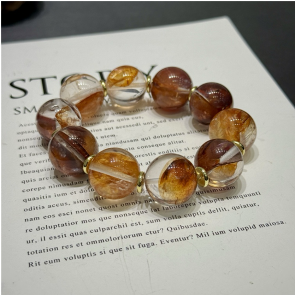 【佳尼专属】水晶 红胶花手串（预售15天）