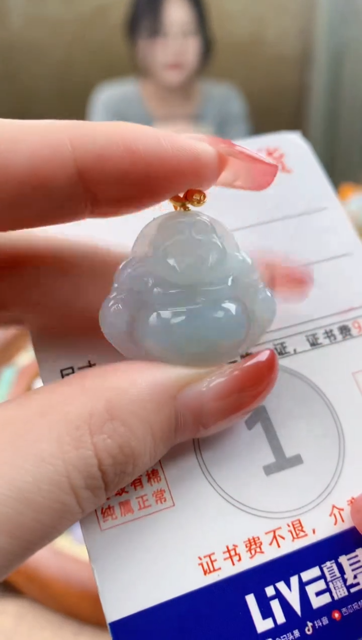 颈饰未镶嵌翡翠 天然A货翡翠挂件