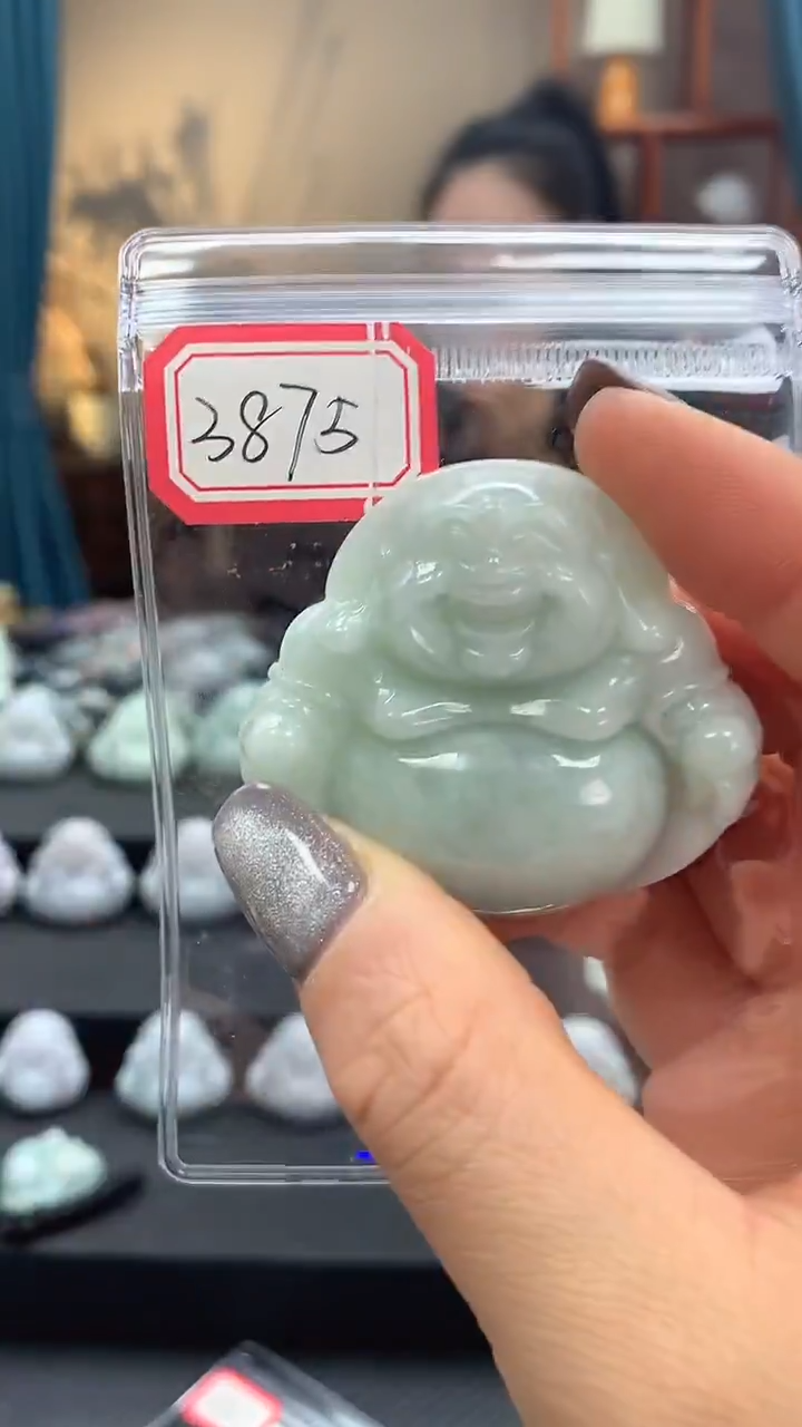 颈饰未镶嵌翡翠佛公3875