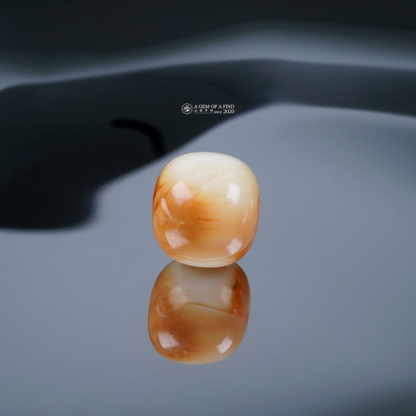 山和开物｜9.4mm瓷白满蜡沁色润度佳老型文玩配饰 天然琥珀蜜蜡