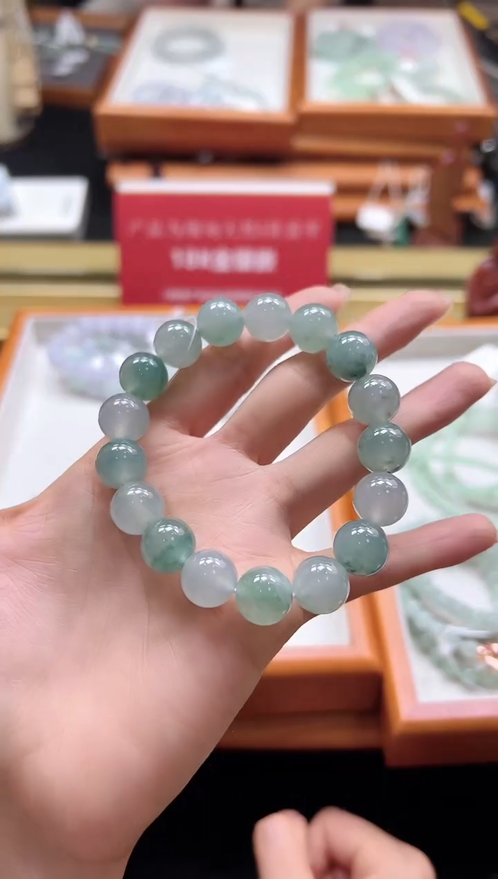 【闪购商品】翡翠手串未镶嵌DFZ0308-155/12m