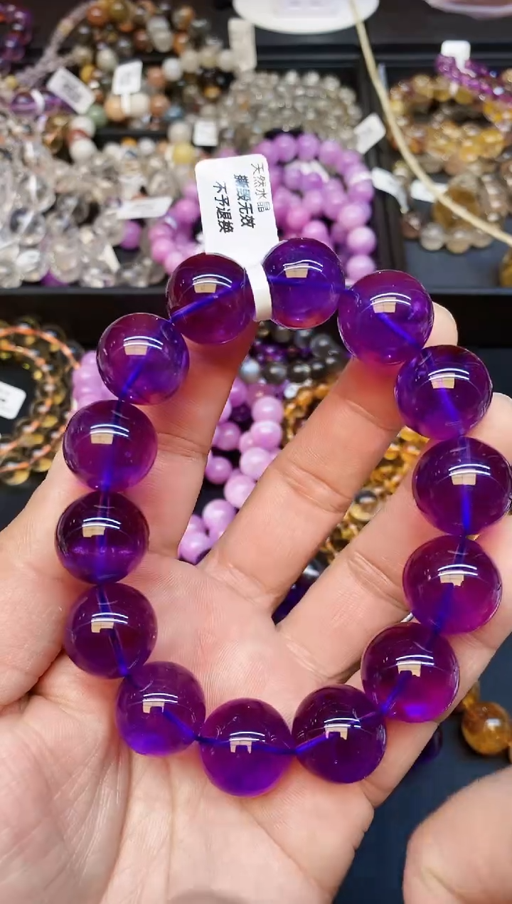 【闪购商品】水晶手链未镶嵌80 紫水晶17mm