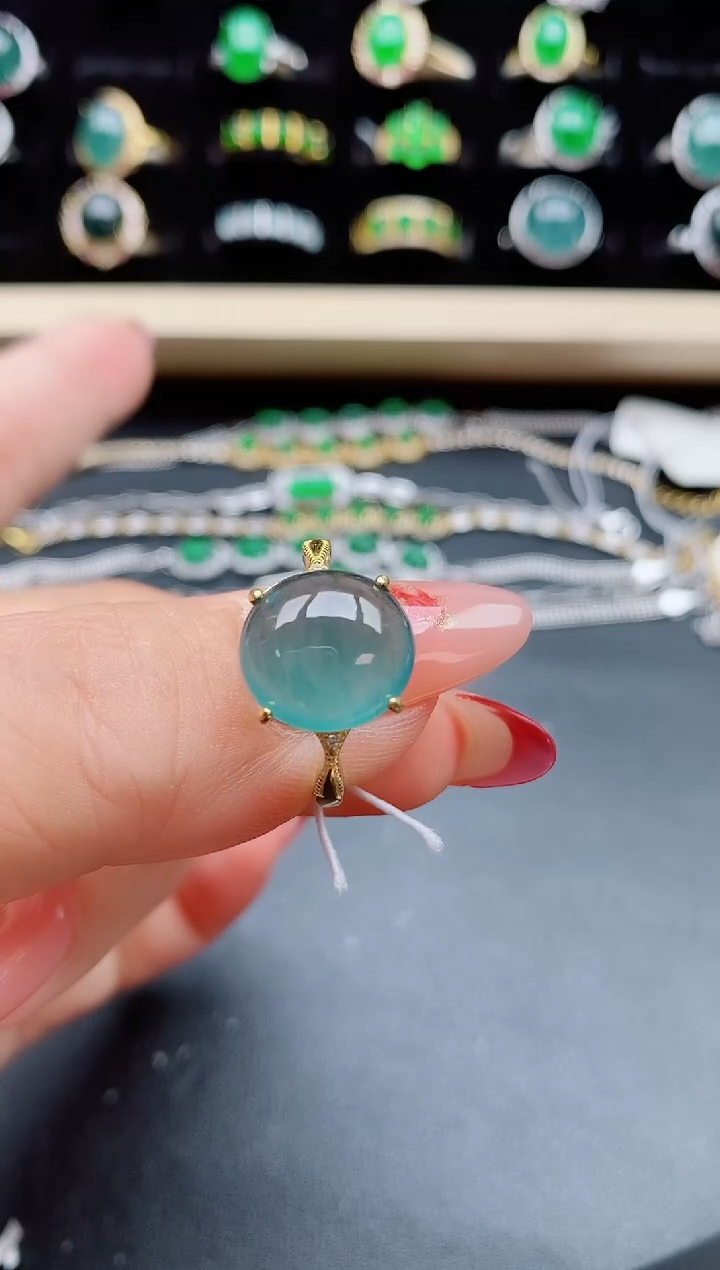 【闪购商品】翡翠戒指银S925镶嵌850805508