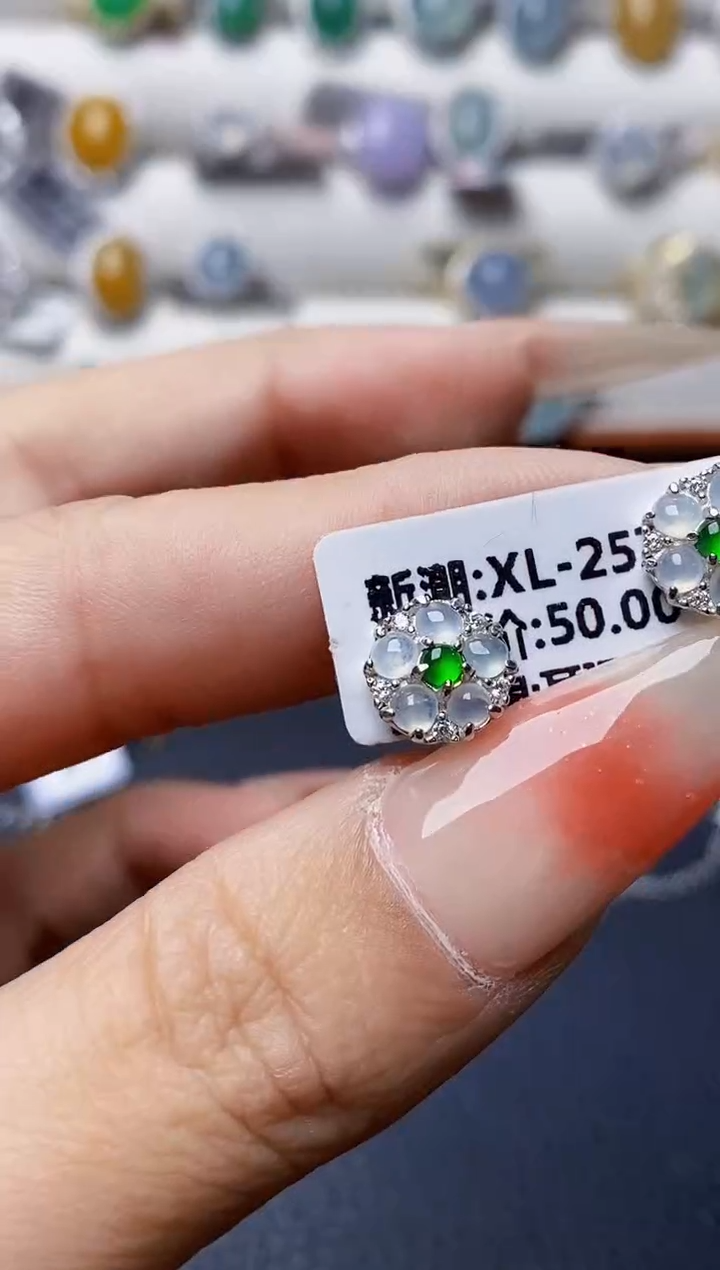 银S925镶嵌戒指翡翠2326