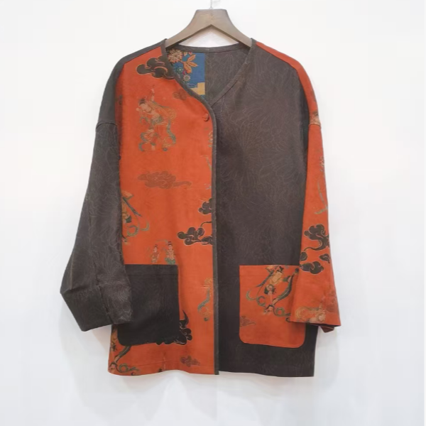 娟  新中式  风  F24178  桑蚕丝外套