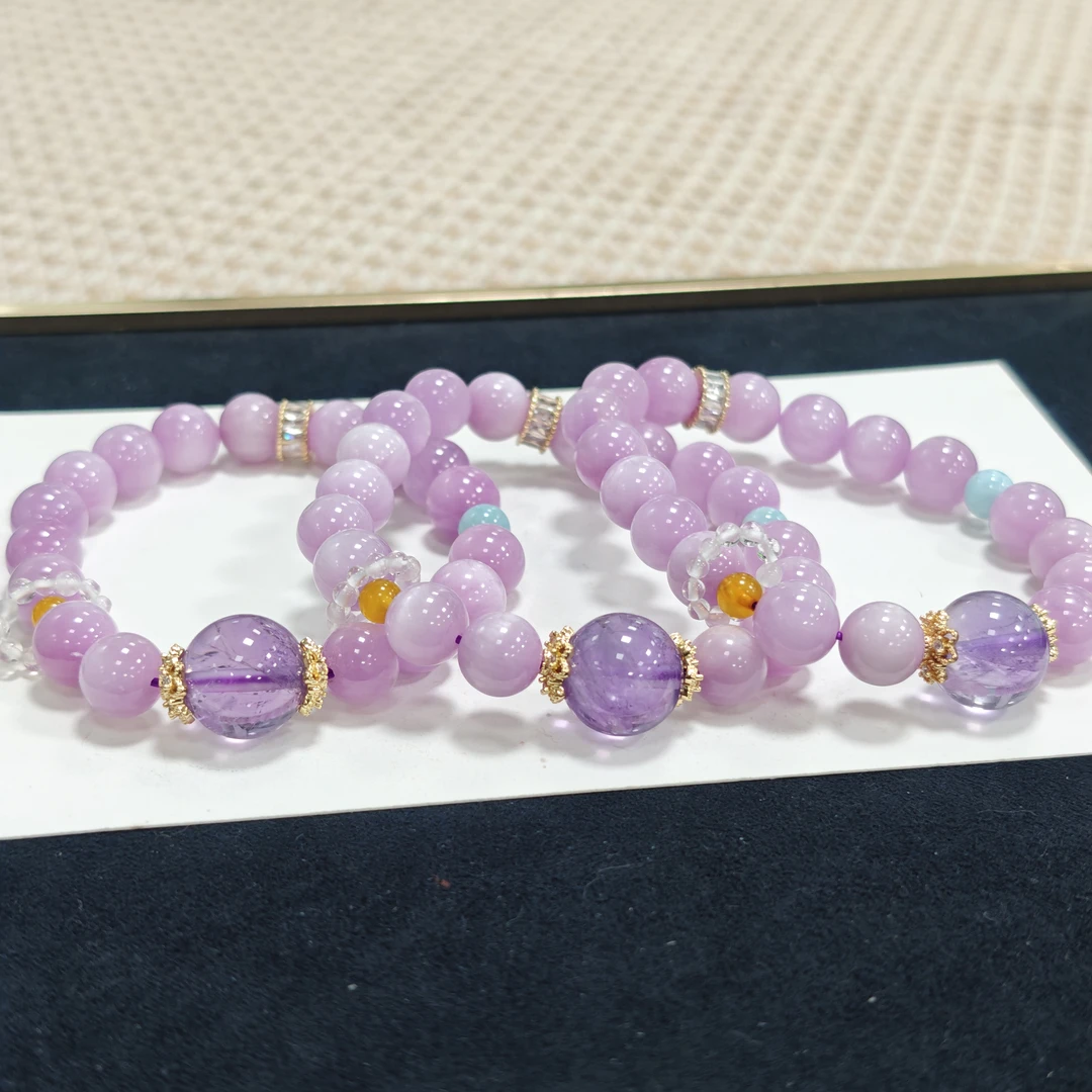 【怀晶堂】原创紫锂辉单圈手链 多样性发一件 约5-13mm 5147AT