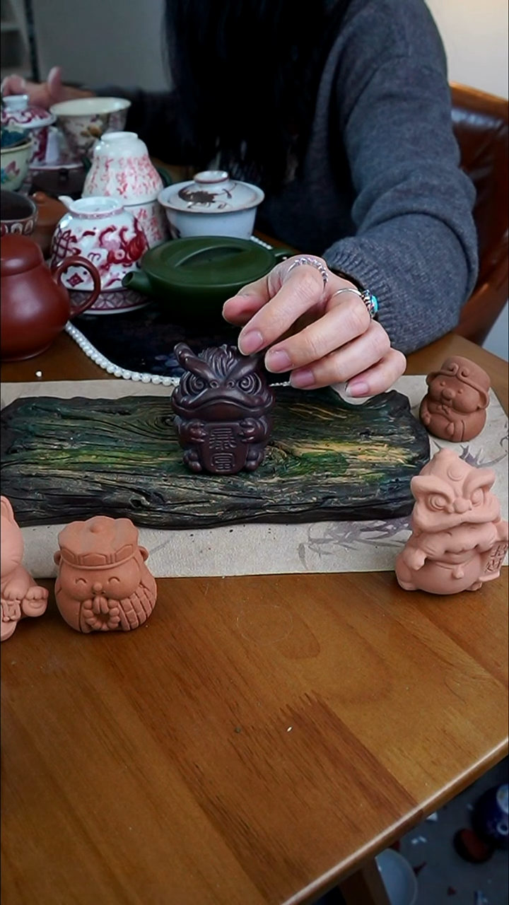【茶瓷物语】紫砂暴富茶宠