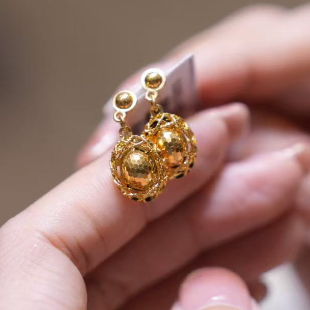 【巧玲专属】足金999鸽子蛋耳钉 经典时尚百搭 3.43