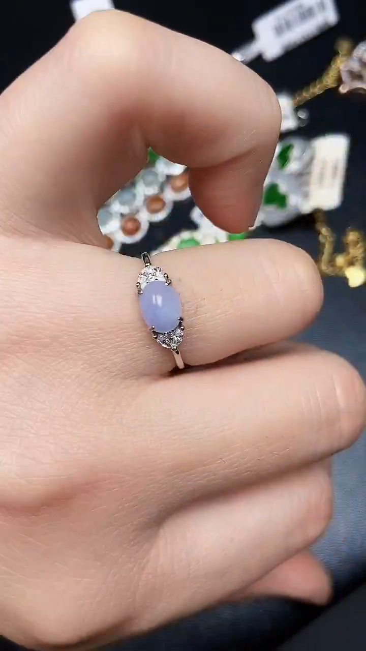 银S925镶嵌戒指翡翠1670