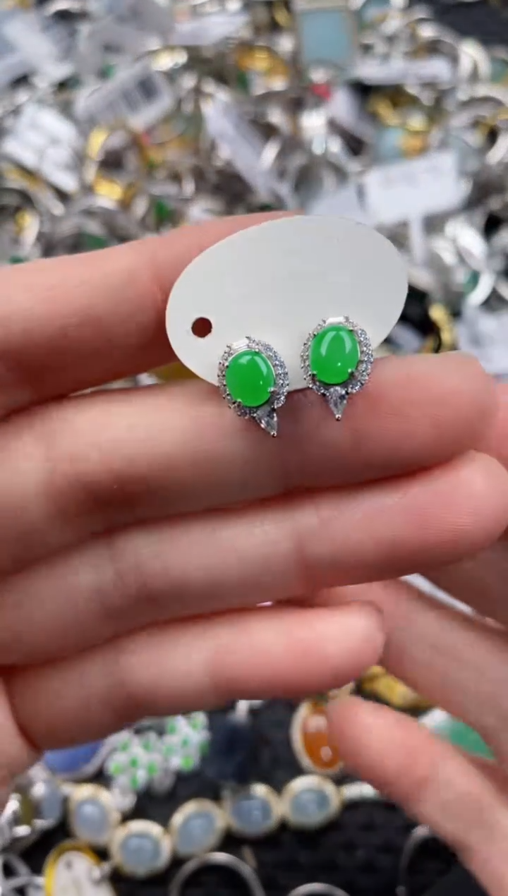 银S925镶嵌戒指翡翠11                  4