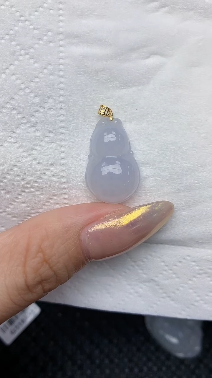 【闪购商品】翡翠颈饰18K金镶嵌   天然翡翠A货，