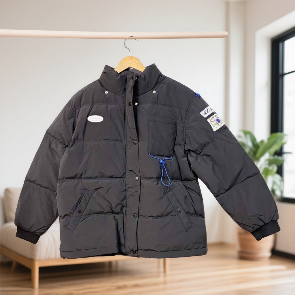 10063黑白ade家短款时尚休闲大码外套轻奢洋气羽绒服加厚冬季