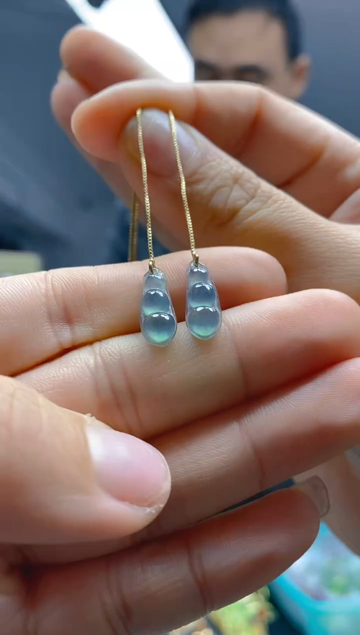 【闪购商品】翡翠耳饰合金0452翡翠耳线