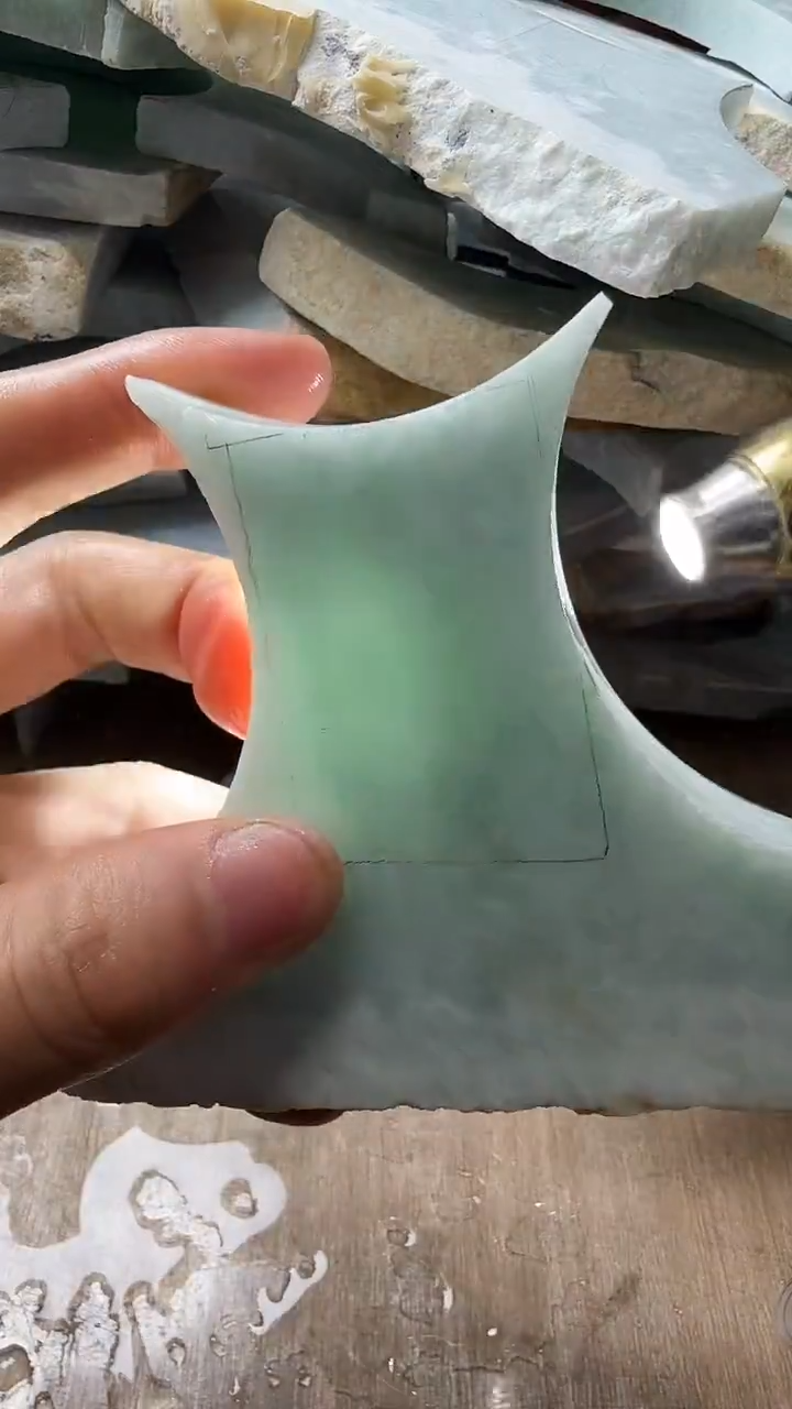 裸石翡翠天然翡翠A货花523