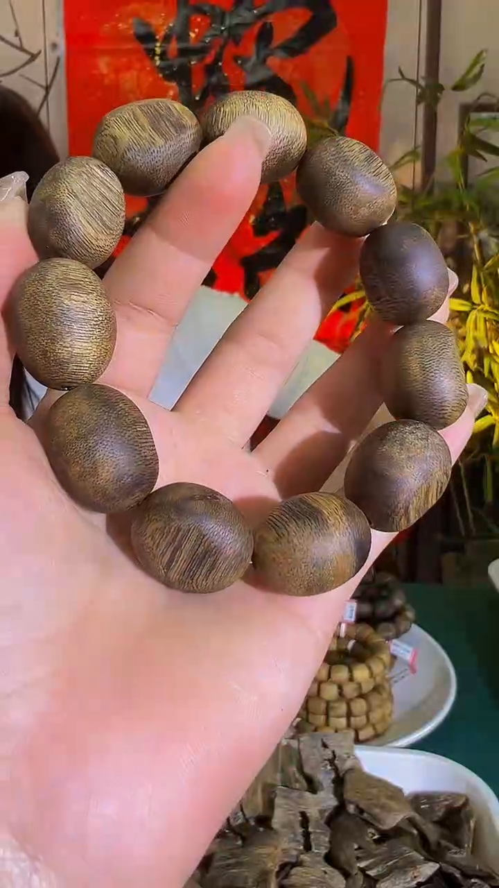 【闪购商品】沉香手串沉浮天然老料留疤单圈21