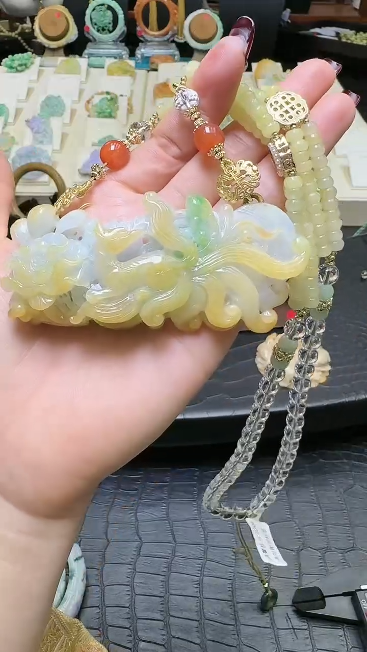 【闪购商品】翡翠颈饰未镶嵌翡翠毛衣链