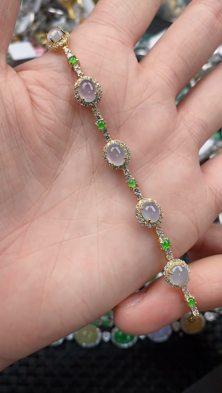 银S925镶嵌戒指翡翠10               9