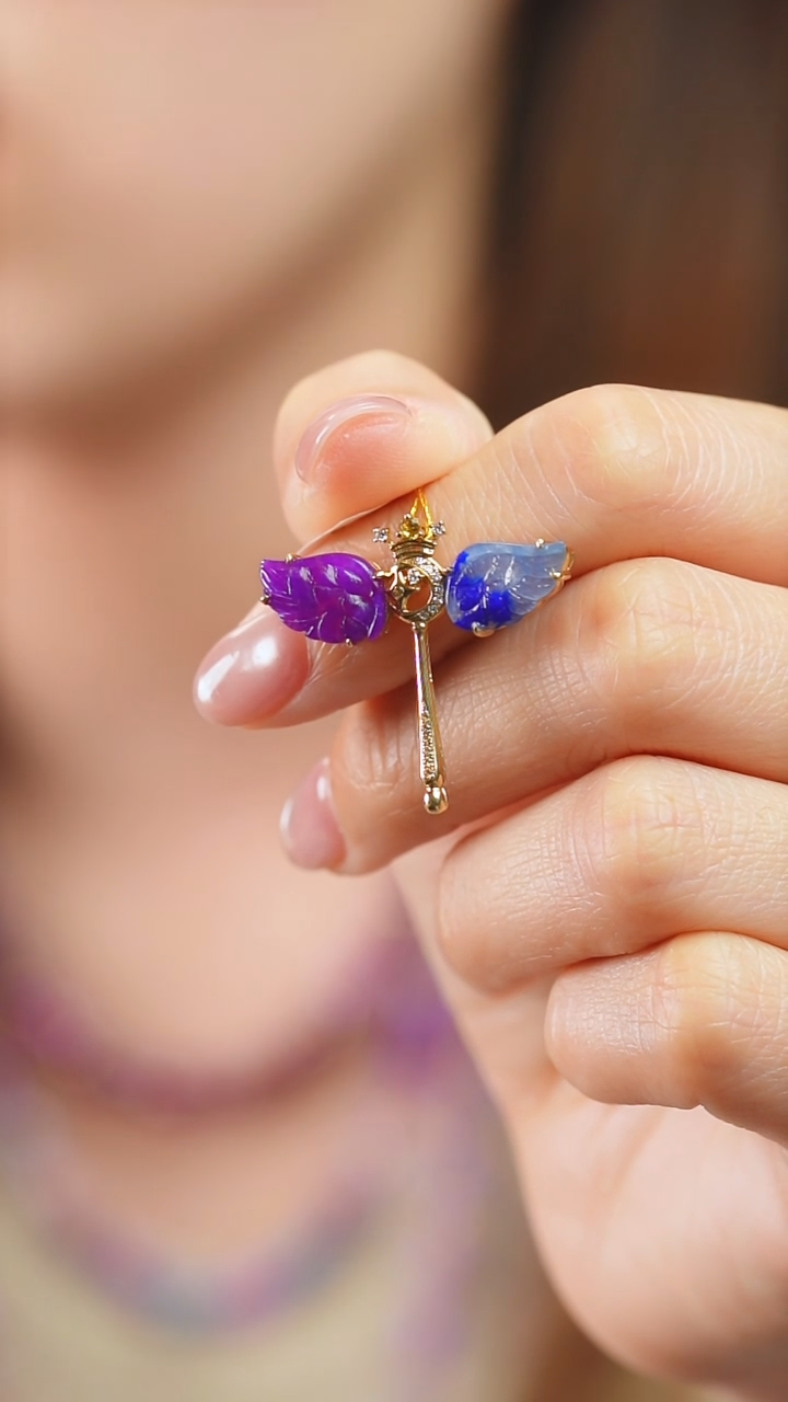 苏纪石（舒俱来）18K金镶嵌吊坠(不含链)77