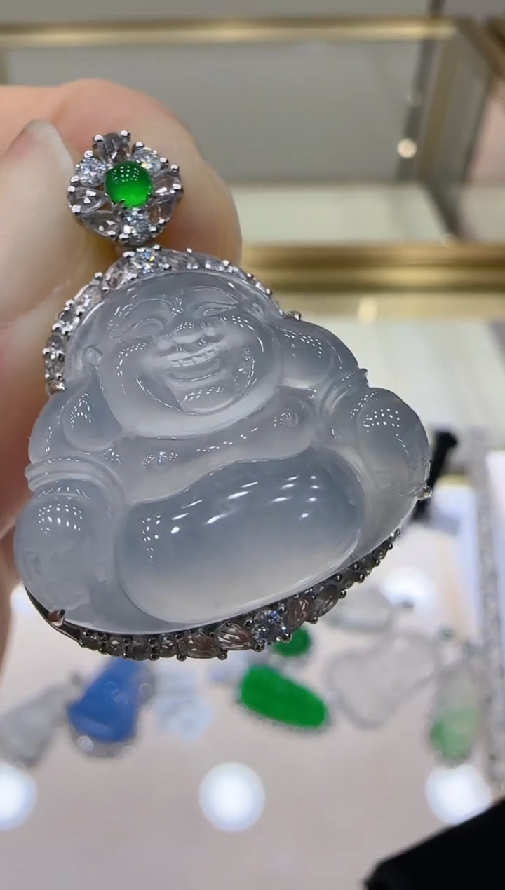 【闪购商品】翡翠吊坠(不含链)18K金镶嵌团购多样性发一件