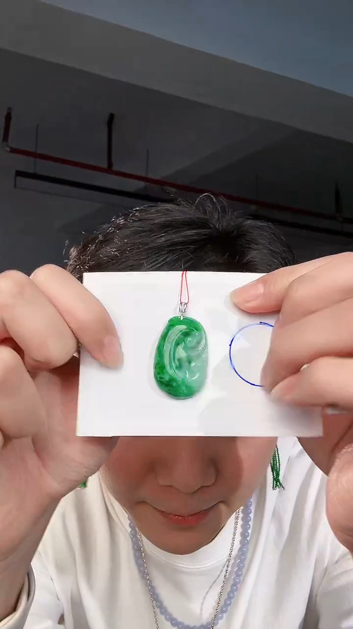 【闪购商品】翡翠颈饰18K金镶嵌缅料A货翡翠/支持复检/一件