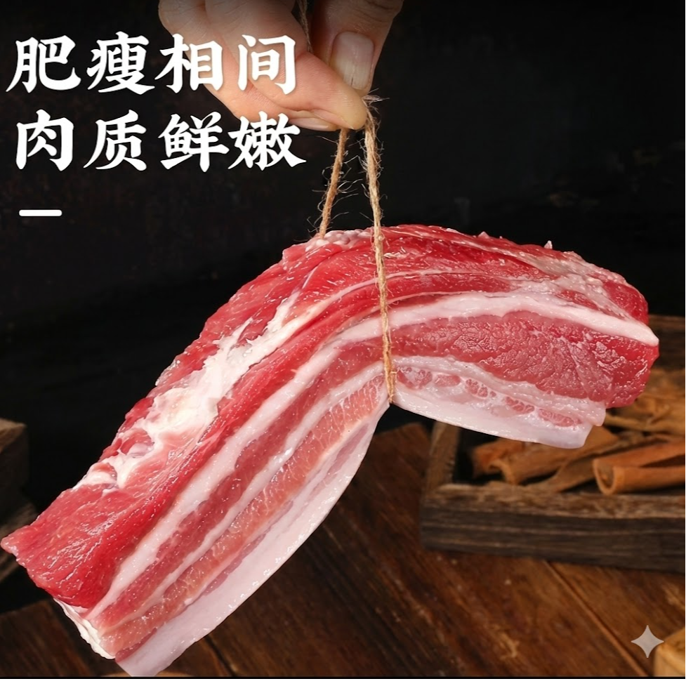 Z【买六送四】到手10斤 带皮五花肉 农家放养土猪京东顺丰发货