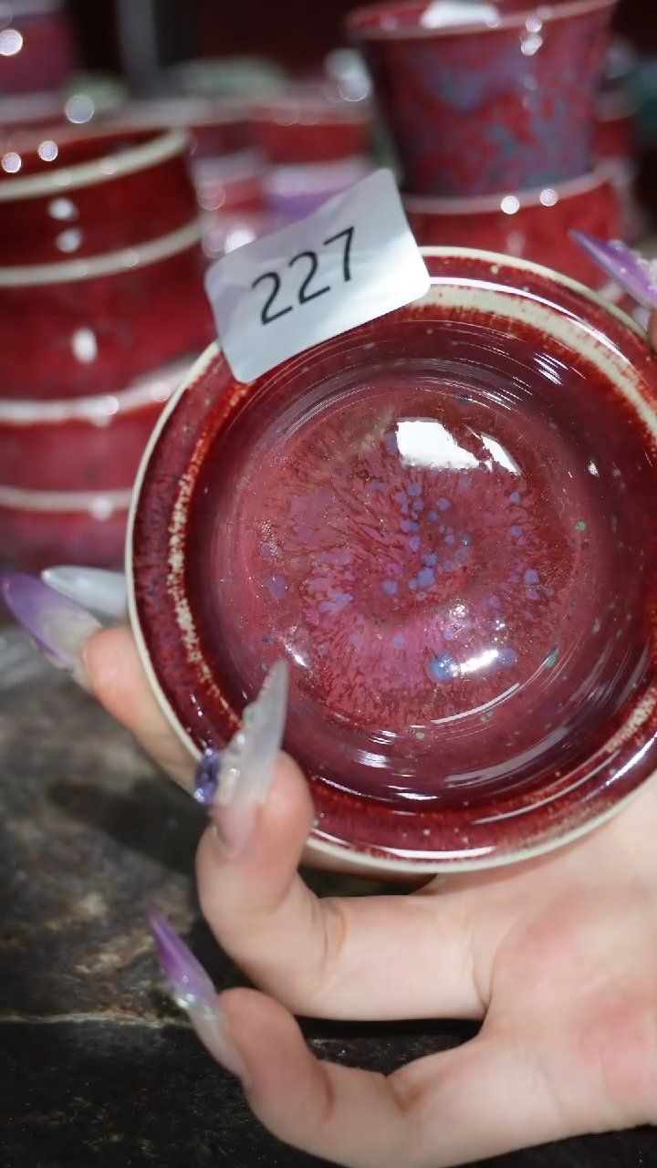 摆件陶精品窑变钧瓷茶器