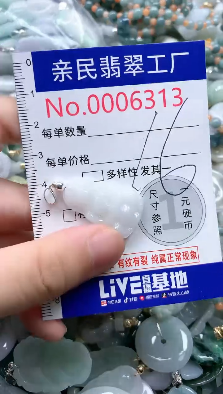 翡翠未镶嵌吊坠(不含链)6313