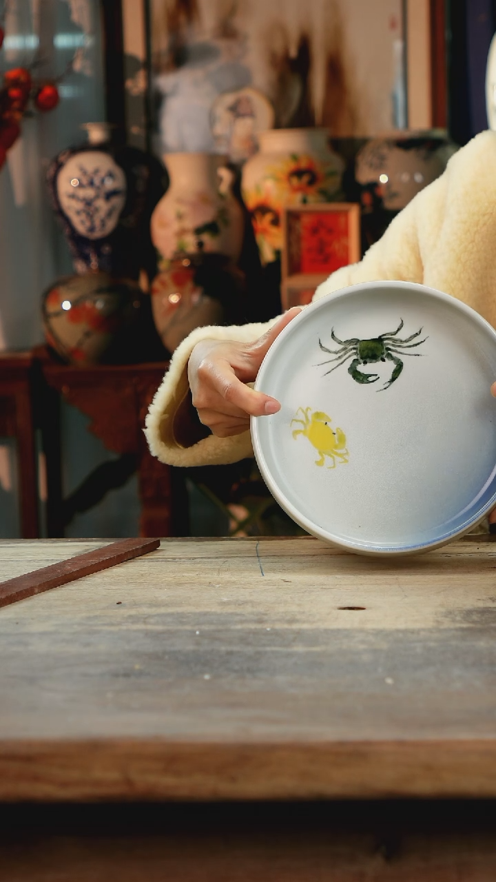 【闪购商品】瓷片景德镇纯手工釉下彩精品花瓶