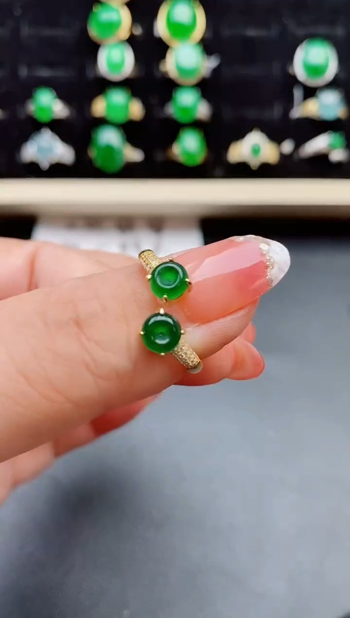【闪购商品】翡翠戒指银S925镶嵌12121