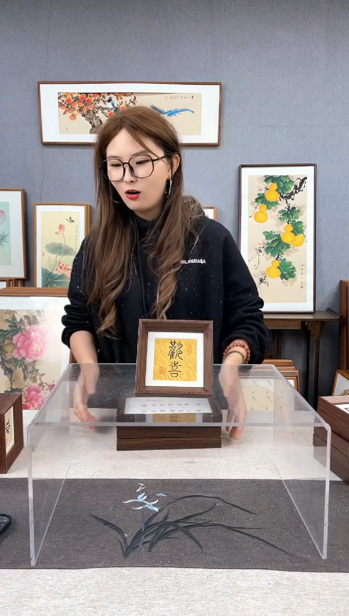 【闪购商品】国画5寸-小摆台作品-欢喜