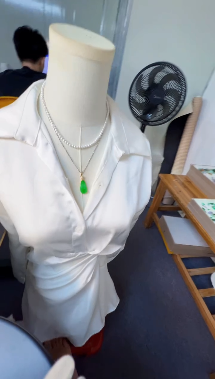 翡翠18K金镶嵌吊坠(不含链)如意