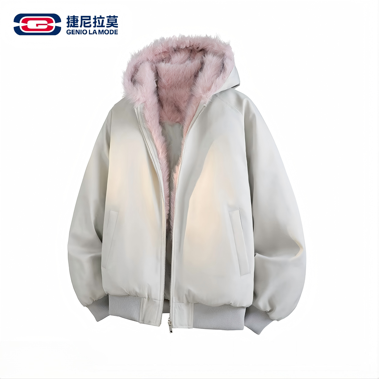 【敖瑞鹏代言】捷尼拉莫座山雕加厚棉服男女同款连帽休闲直下摆