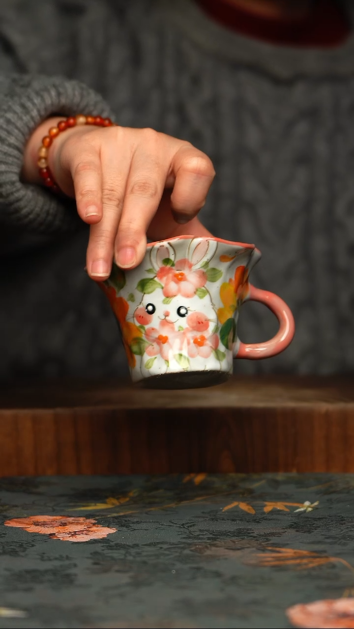 瓷片釉下彩手工手绘同款陶器