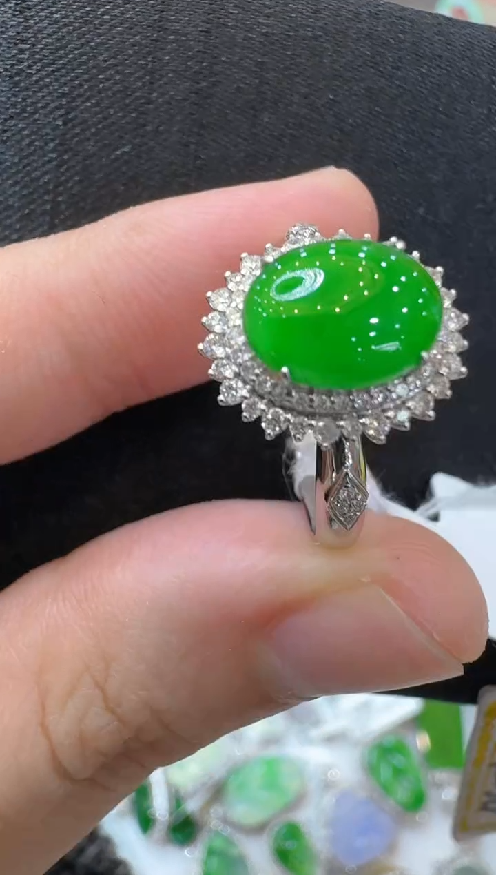 【闪购商品】翡翠戒指18K金镶嵌多样性团购发一件