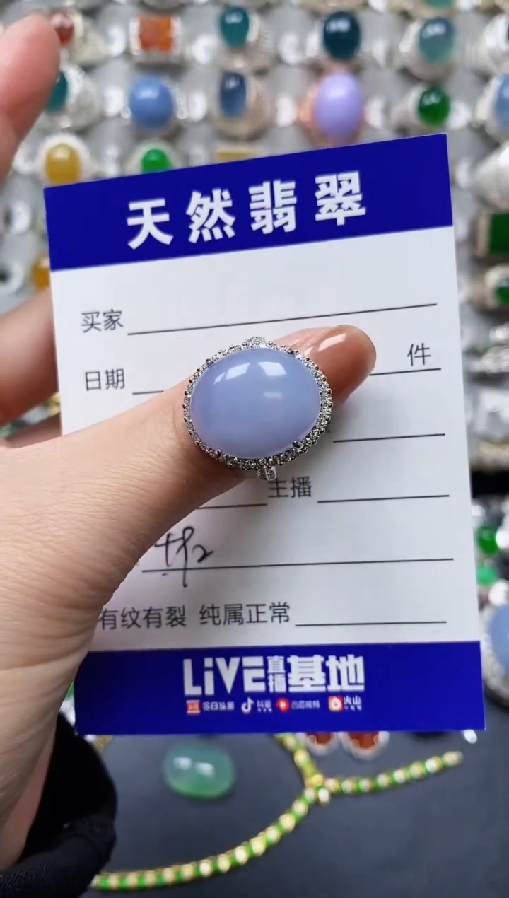 【闪购商品】翡翠戒指银S925镶嵌0492