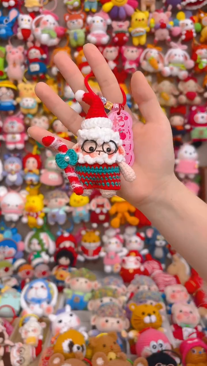 纯手工制作毛线钩织成品圣诞小羊