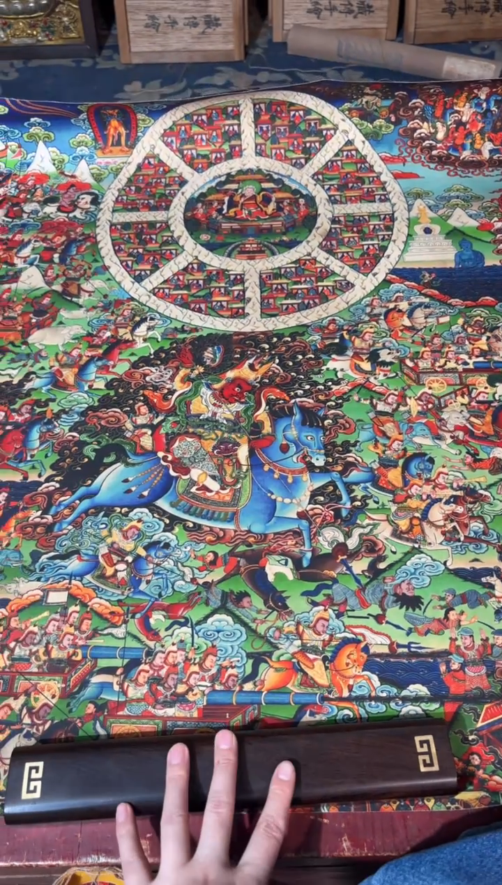 卷轴画龙妹的唐卡tk16