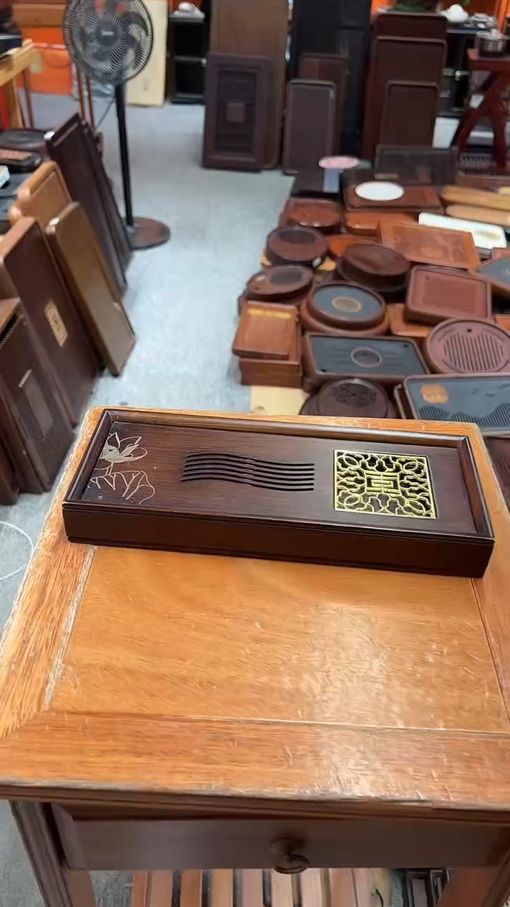 九竹小荷花茶盘30*12小型轻奢简约家用茶盘