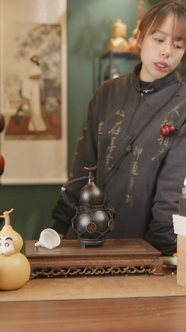 【闪购商品】355号精品天然大漆工艺防渗内胆酒葫芦~