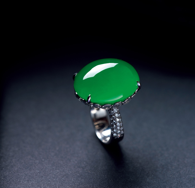 天然A货翡翠戒指