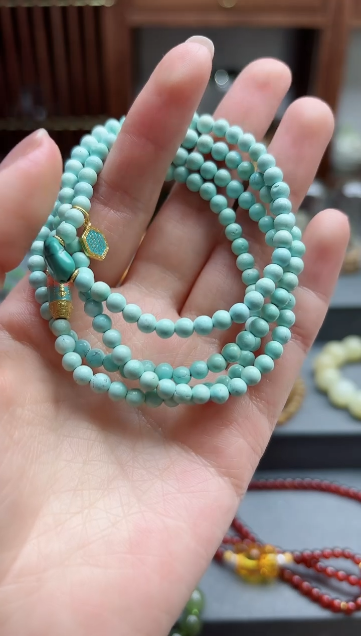 【闪购商品】绿松石手串未镶嵌松石长串TF