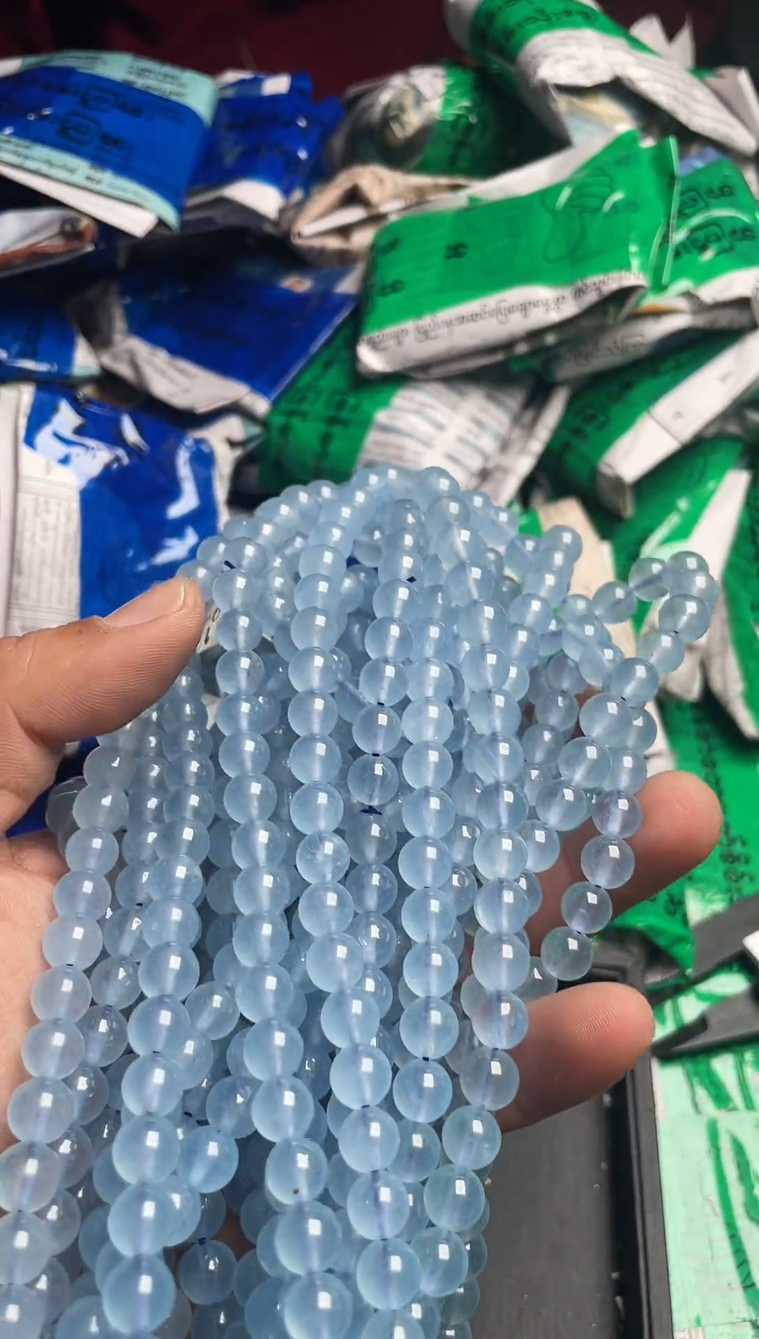 强子收货--所见即所得--多样性发货--CT82天空蓝珠链