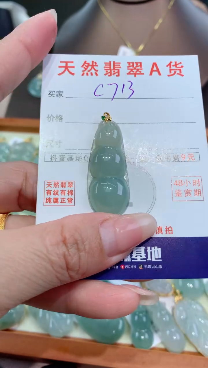 【闪购商品】翡翠颈饰未镶嵌天然翡翠A货挂件