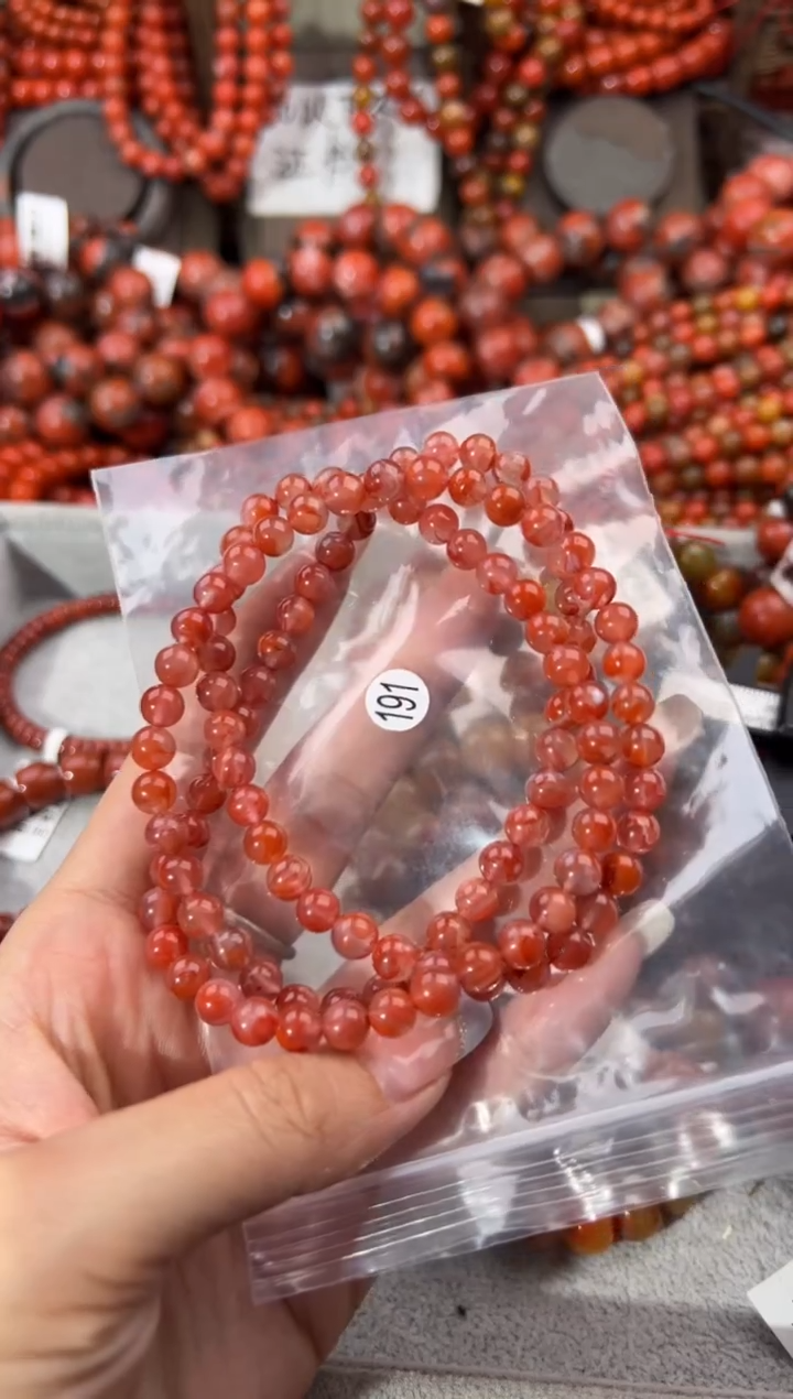 未镶嵌手串南红玛瑙6+