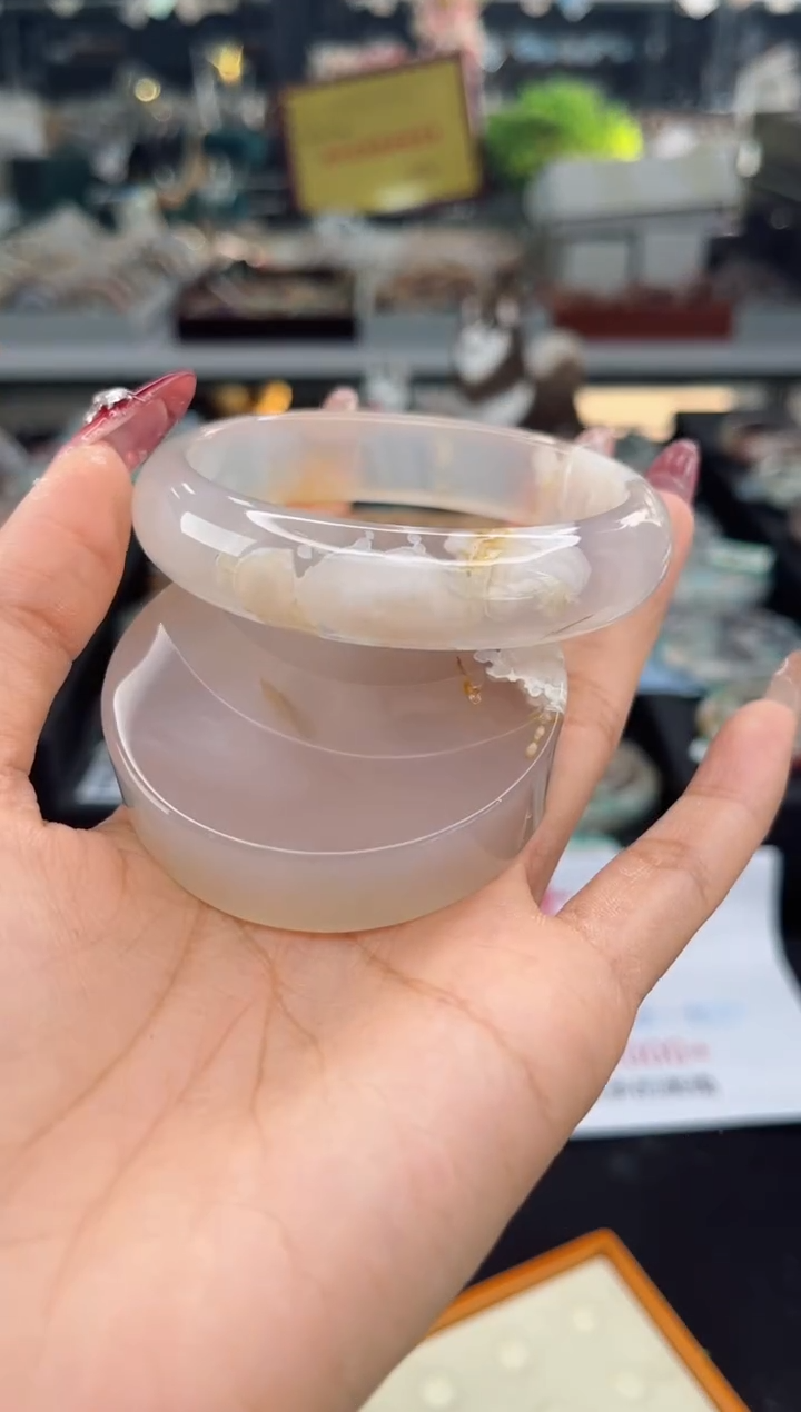 【闪购商品】石英质玉手镯未镶嵌60圈口（赠品镯心）34562575